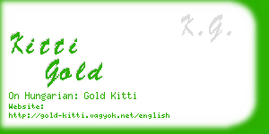 kitti gold business card